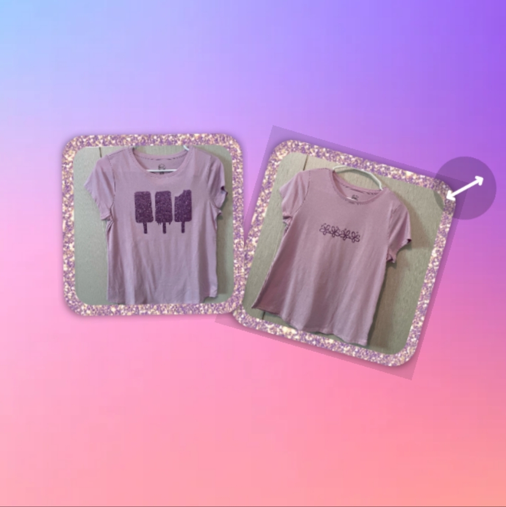 Two Wonder Nation Purple Short Sleeve Girl Tees